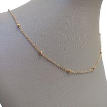 Choker de Bolinhas Potro Banhado a Ouro 18k Semijoia Antialérgica Choker de Bolinhas Potro Banhado a Ouro 18k Semijoia Antialérgica