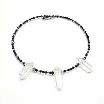 Choker de Cristal de Quartzo Translucido Atlante All Black