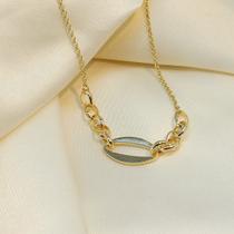 Choker de Elos Vasados Semi Joia Banhado Ouro 18k