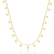 Choker De Estrelas Folheado A Ouro 18K