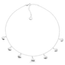 Choker De Prata Conchas Do Mar 40 cm Com extensor