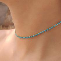 Choker De Strass ul Claro Leite Folheado A Ouro18K Choker De Strass ul Claro Leite Folheado A Ouro18K