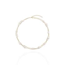Choker Dupla Com Duplas de Pérolas Banho Ouro 18K Choker Dupla Com Duplas de Pérolas Banho Ouro 18K