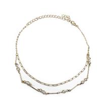 Choker Dupla Corrente Pérolas Choker Dupla Corrente Pérolas