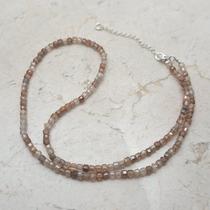 Choker Elementar Mix Quartzo Amarelo Pedra Natural Prata925