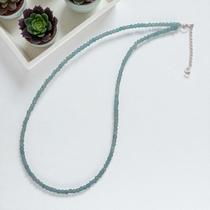 Choker Elementares Amazonita Pedra Natural Fecho Prata 925