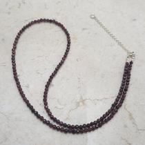 Choker Elementares Granada Pedras Naturais Fecho Prata 925 Choker Elementares Granada Pedras Naturais Fecho Prata 925