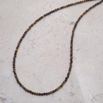 Choker Elementares Olho de Tigre Pedras Naturais Prata 925