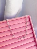 Choker Elo Corações Grossa