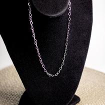 Choker Em Elos Coração Banhada a Prata (3C) Choker Em Elos Coração Banhada a Prata (3C)