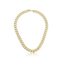 Choker em Malha Gourmet Liso Banhada a Ouro - 9mm, 35cm + 5cm Extensor