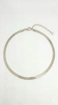 Choker Essentia Prateada 30+5cm Folheada a Prata