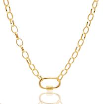 Choker Fecho Mosquetão Folheado A Ouro Choker Fecho Mosquetão Folheado A Ouro