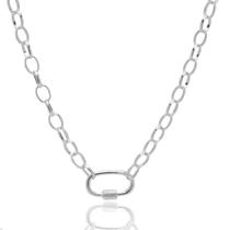 Choker Fecho Mosquetão Folheado A Prata Choker Fecho Mosquetão Folheado A Prata