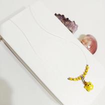 Choker feminina ponto de luz amarelo pingente de joaninha Choker feminina ponto de luz amarelo pingente de joaninha