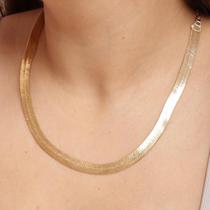 Choker fita diamantada banhado a ouro 18k