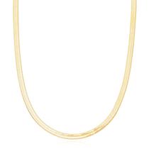 Choker fita lisa folheado de ouro 18k
