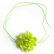 Choker Flor Tecido Verde Pescoço Max Cordinha Gargantilha Corda Versátil Boho Ajustável Laço Amarrar Colar Presente