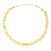 Choker folhas 35cm