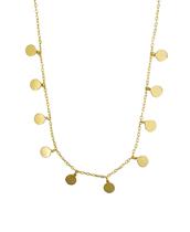 Choker Folheado com 10 Pingente de Circulo