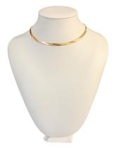 Choker Gargantilha Fio Dourado Liso Laminado Metalizado Banhado a 0uro 18k