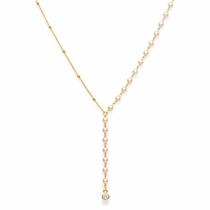 Choker Gravatinha Pérola e Bolas Lisa Banhado a Ouro Choker Gravatinha Pérola e Bolas Lisa Banhado a Ouro