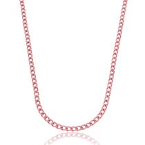 Choker Grumet Pink Prata