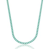 Choker Grumet Verde Água Prata