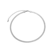 Choker malha florença folheada em ródio branco Choker malha florença folheada em ródio branco
