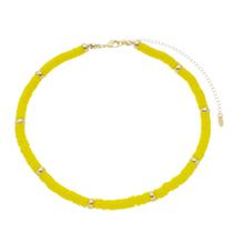 Choker mari fimos amarelo Choker mari fimos amarelo
