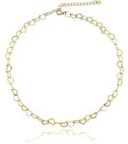 Choker mini corações vazados Choker mini corações vazados