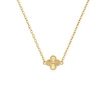Choker Mini Elo com Flor 4 Pétalas Banhado a Ouro