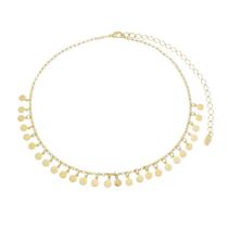 Choker mini medalhas folheada a ouro 18k laika