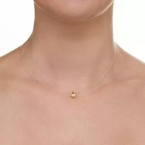 Choker Nylon Gota Pp banho do ouro 18k