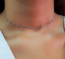 Choker Palito com Detalhes Aço Inox