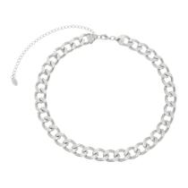 Choker piuka cami elos grumet folheada em ródio branco Choker piuka cami elos grumet folheada em ródio branco
