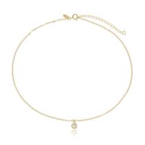 Choker Ponto de Luz Banhado a Ouro 18k
