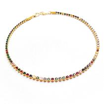Choker Rainbow Heart - Zircônias Arco-íris
