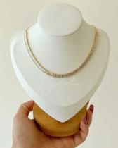 Choker regulável baguete gold banhado a ouro 18k