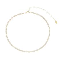 Choker riviera zircônias pequena cristal folheada a ouro 18k chiara Choker riviera zircônias pequena cristal folheada a ouro 18k chiara