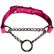 Choker Rosa Coleira Feminina Corrente Argola Couro Lolita Gargantilha Cosplay Harajuku Kawaii
