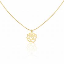 Choker Rosa Lisa Banhado em Ouro 18k Choker Rosa Lisa Banhado em Ouro 18k