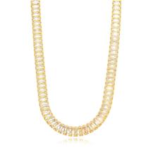 Choker Semijoia Cristais Baguete Ouro 18k Feminino Choker Semijoia Cristais Baguete Ouro 18k Feminino
