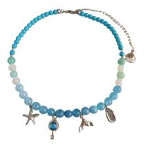 Choker Sereia Gargantilha 40 Cm Em Howlita Turquesa