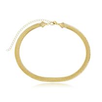 Choker Snake Banhada A Ouro 18K