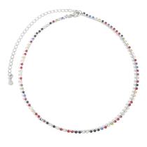 Choker Strass Coloridos Banhado a Ródio