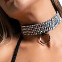 Choker Strass Com Argola Dominatrixxx