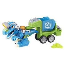 Chomp Squad Playskool Raptor Compactor, Figura de Dinossauro Raptor com Acessório Compactador de Lixo, Brinquedo de Caminhão de Lixo para Crianças 3 Anos ou Up (Exclusivo da Amazon)