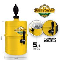 Chopeira Beer Chop Amarelo 5.1lt Portátil E Porta Copos - Beer Chopp