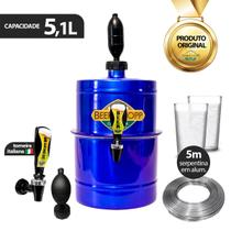 Chopeira Portatil Alum Cores 5,1l Torneira + 2 Copos e Serpentina